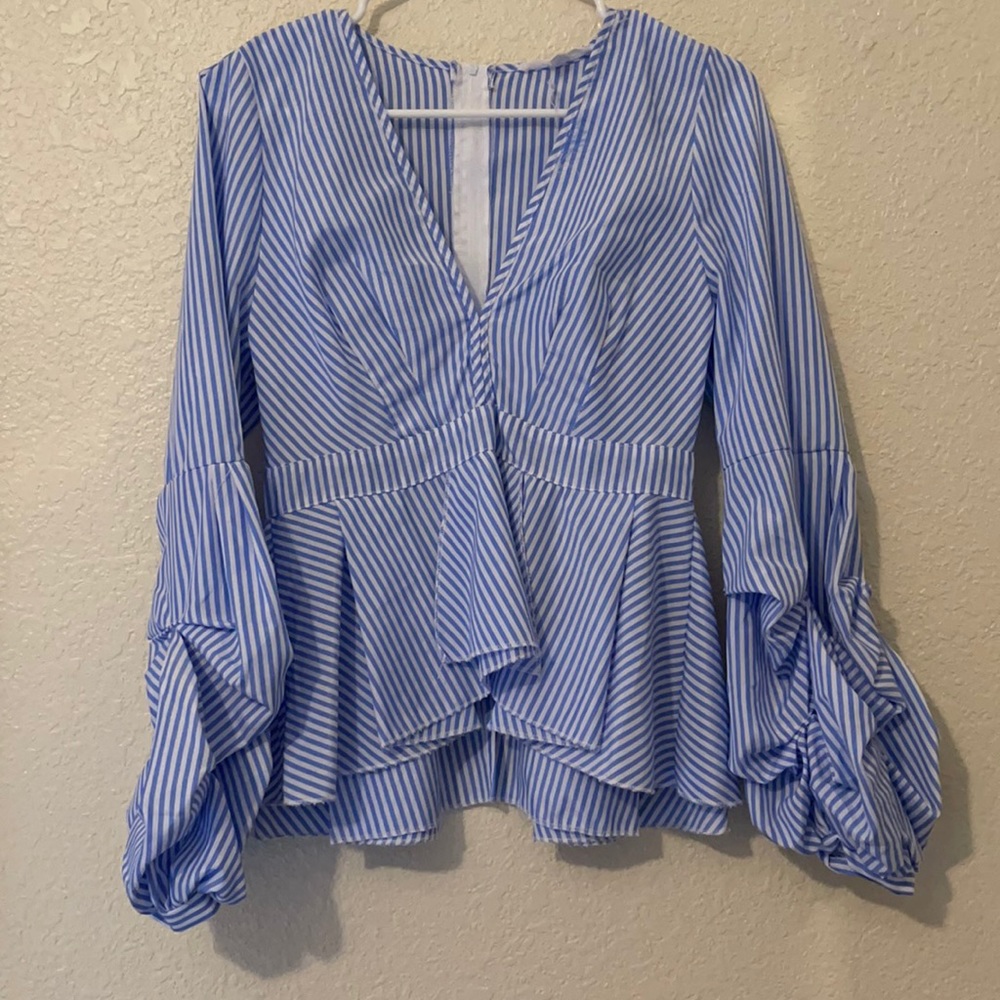 Long sleeve Stripe Blouse